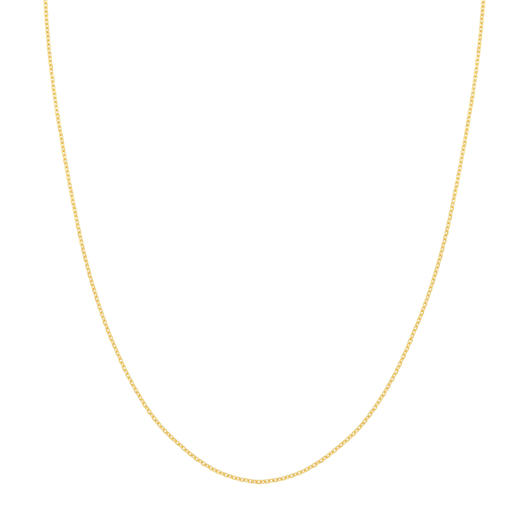 1.25mm Diamond Cut Cable Chain Necklace