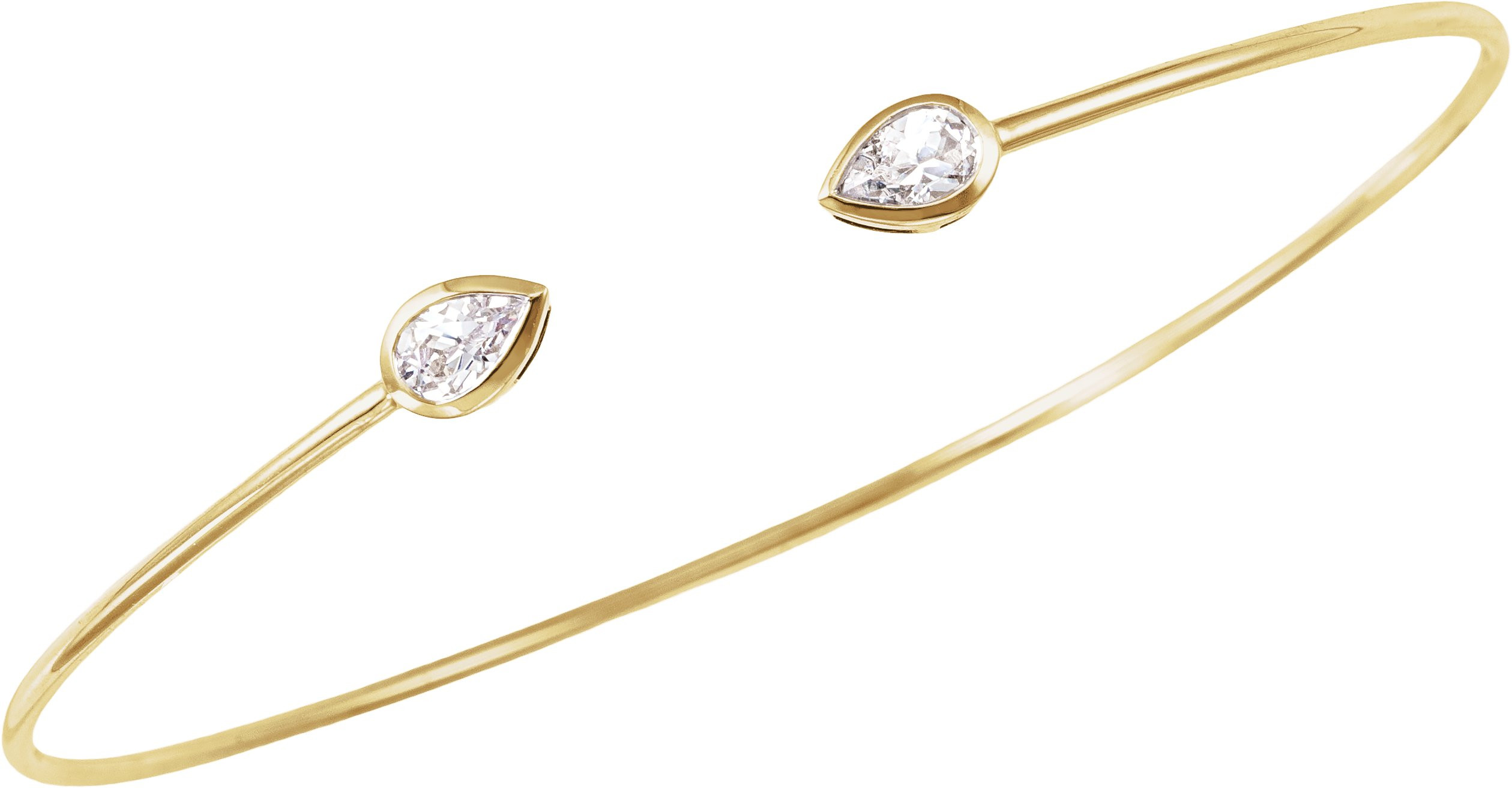 14K Yellow Gold Vermeil 1/2 CTW Lab-Grown Diamond Bangle Bracelet