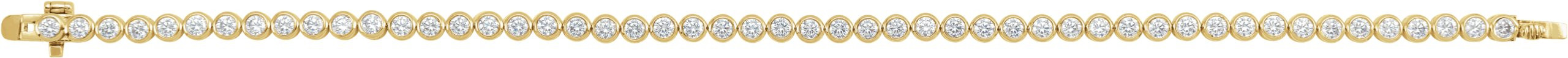 14K Yellow Gold Vermeil 3 1/2 CTW Lab-Grown Diamond Bezel-Set 7" Bracelet