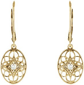 14K Yellow Gold Vermeil .06 CTW Lab-Grown Diamond Earrings