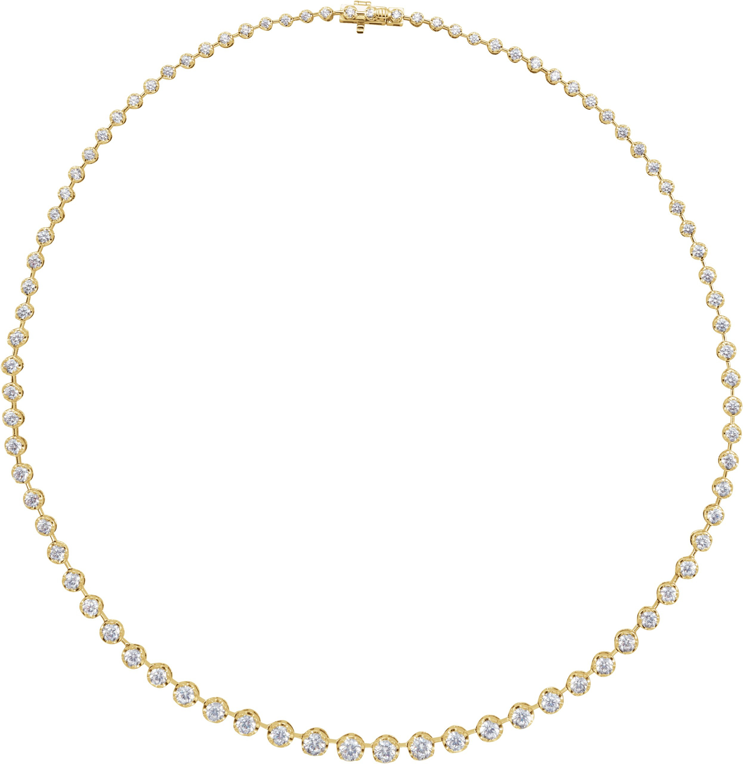 14K Yellow Gold Vermeil 6 3/4 CTW Lab-Grown Diamond Line 16" Necklace