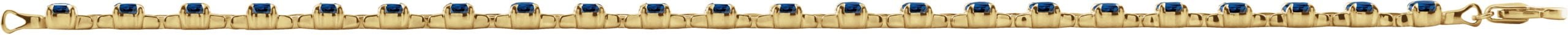 14K Yellow Gold Vermeil Gemstone Line 7 1/4" Bracelet