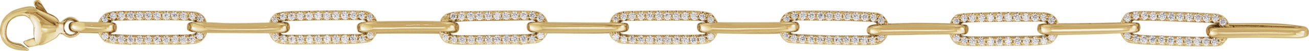 14K Yellow Gold Vermeil 1 CTW Lab-Grown Diamond Link 7" Bracelet