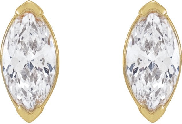 14K Yellow Gold Vermeil 1/3 CTW Lab-Grown Diamond Stud Earrings