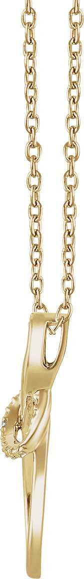 14K Yellow Gold Vermeil 0.15 CTW Lab-Grown Diamond Freeform 16-18" Necklace