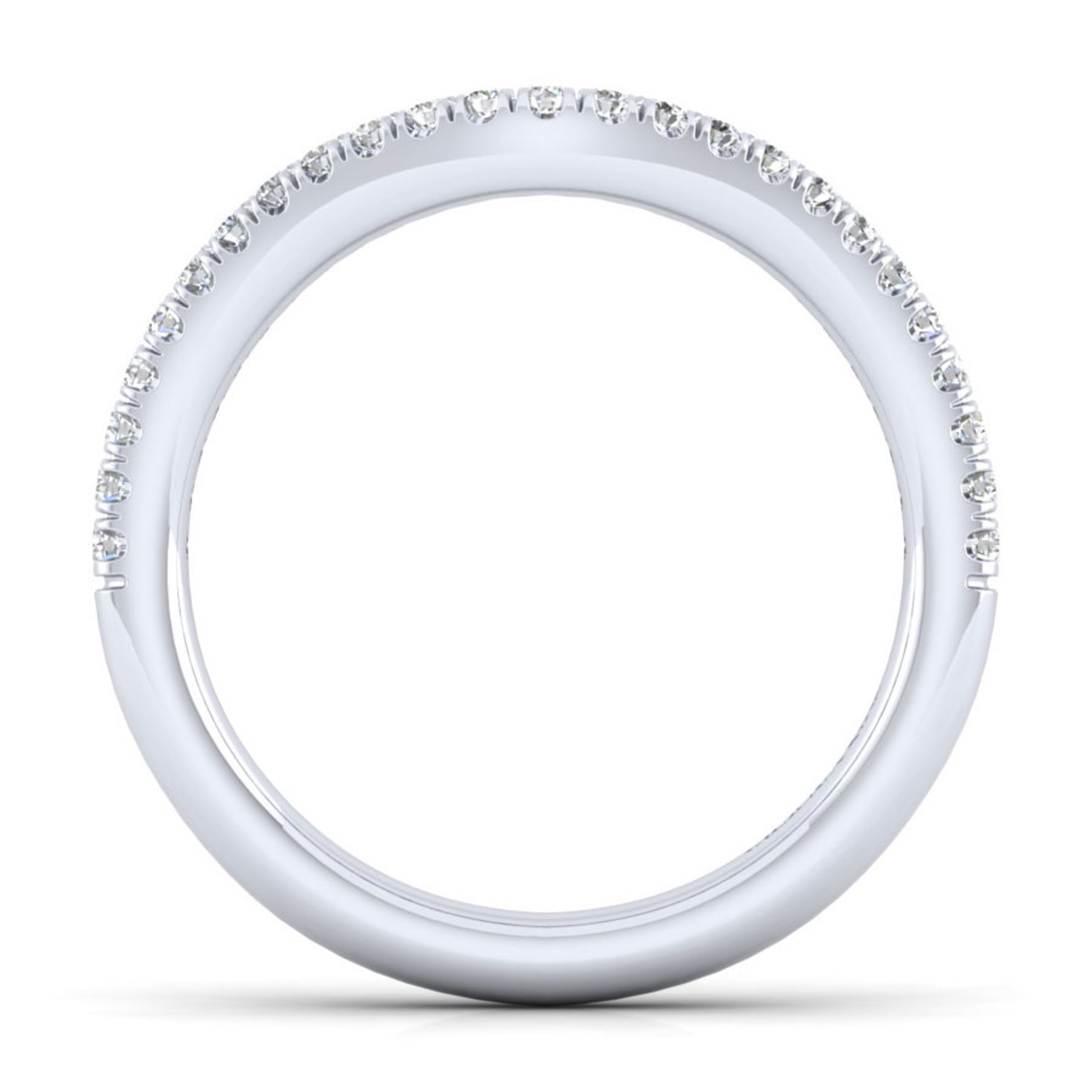 curved pave diamond wedding ring