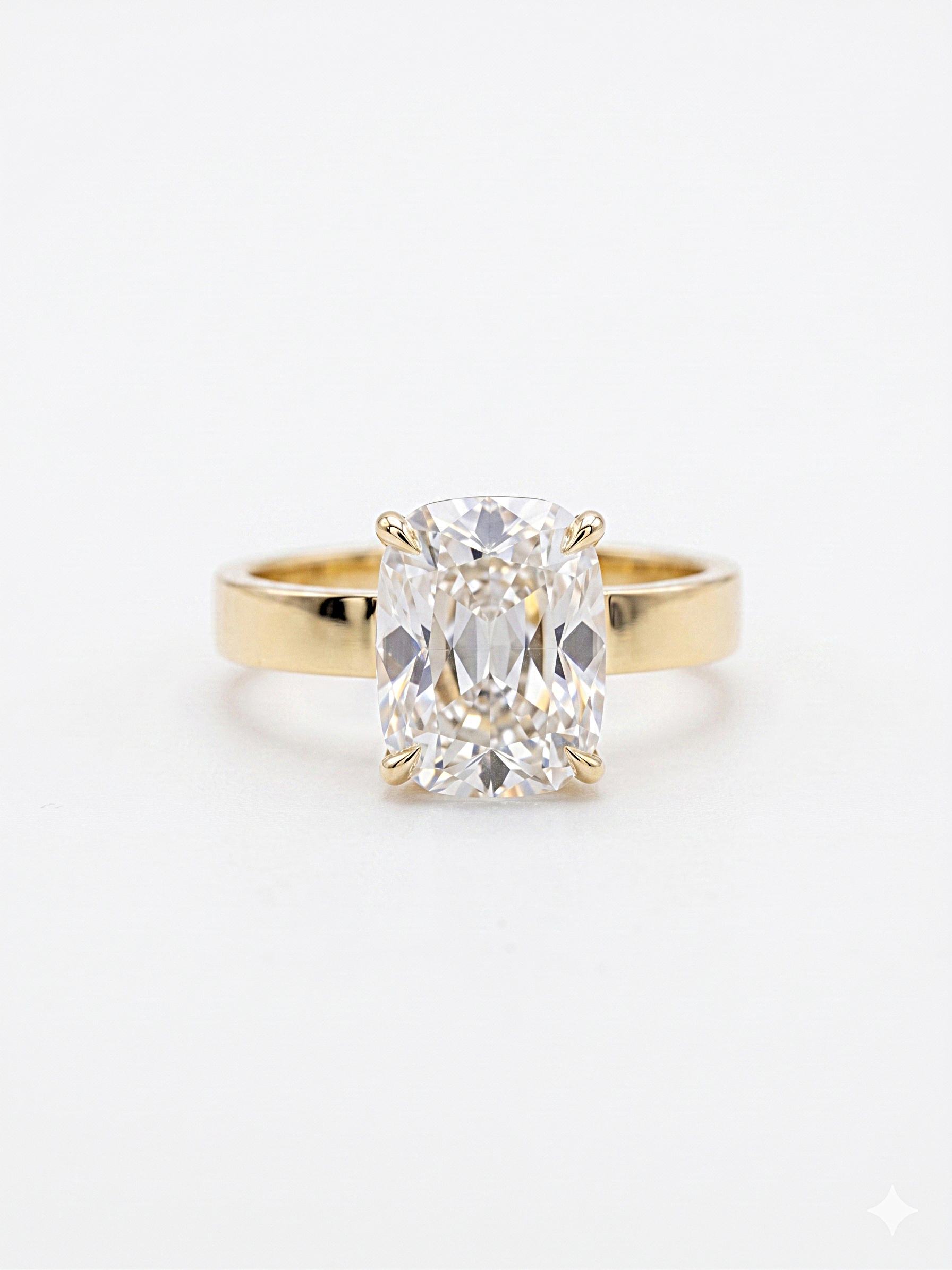 Old Mine Cushion Hidden Halo Lab Grown Diamond Ring (5.00 TCW)