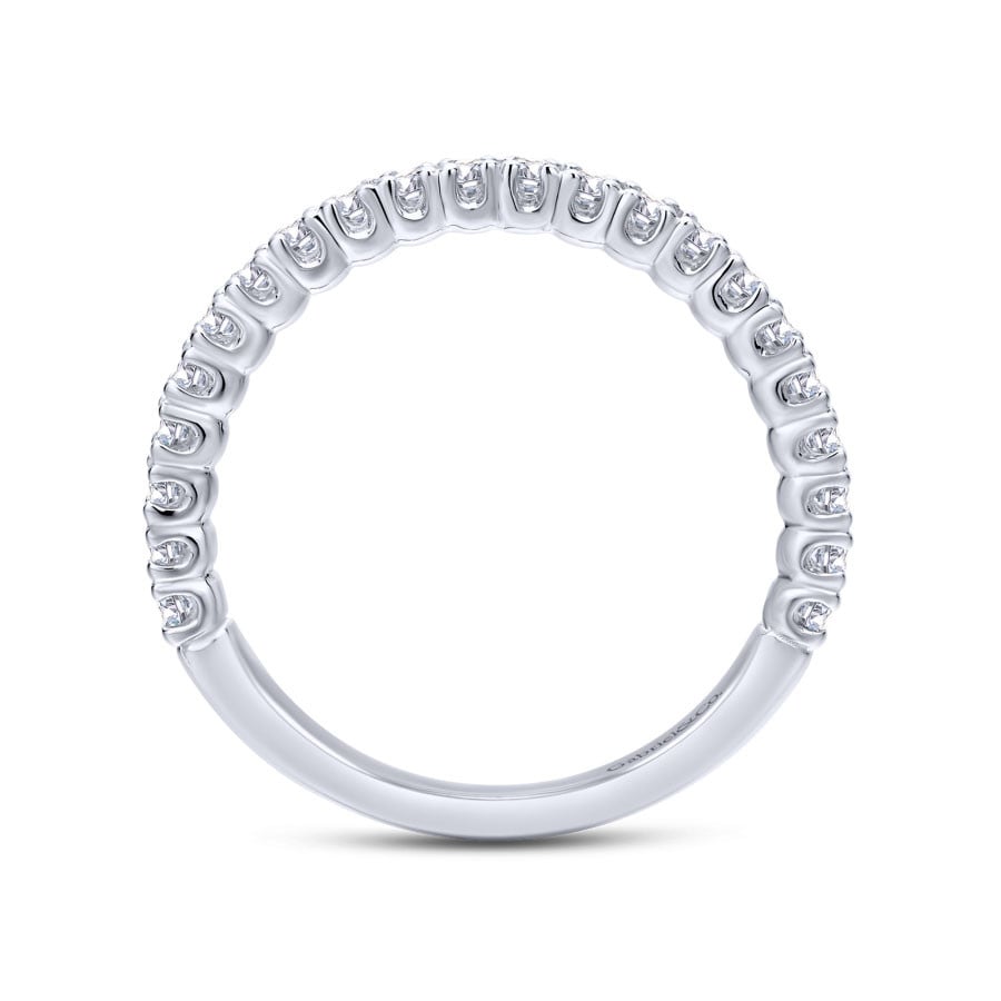 straight pave diamond wedding ring