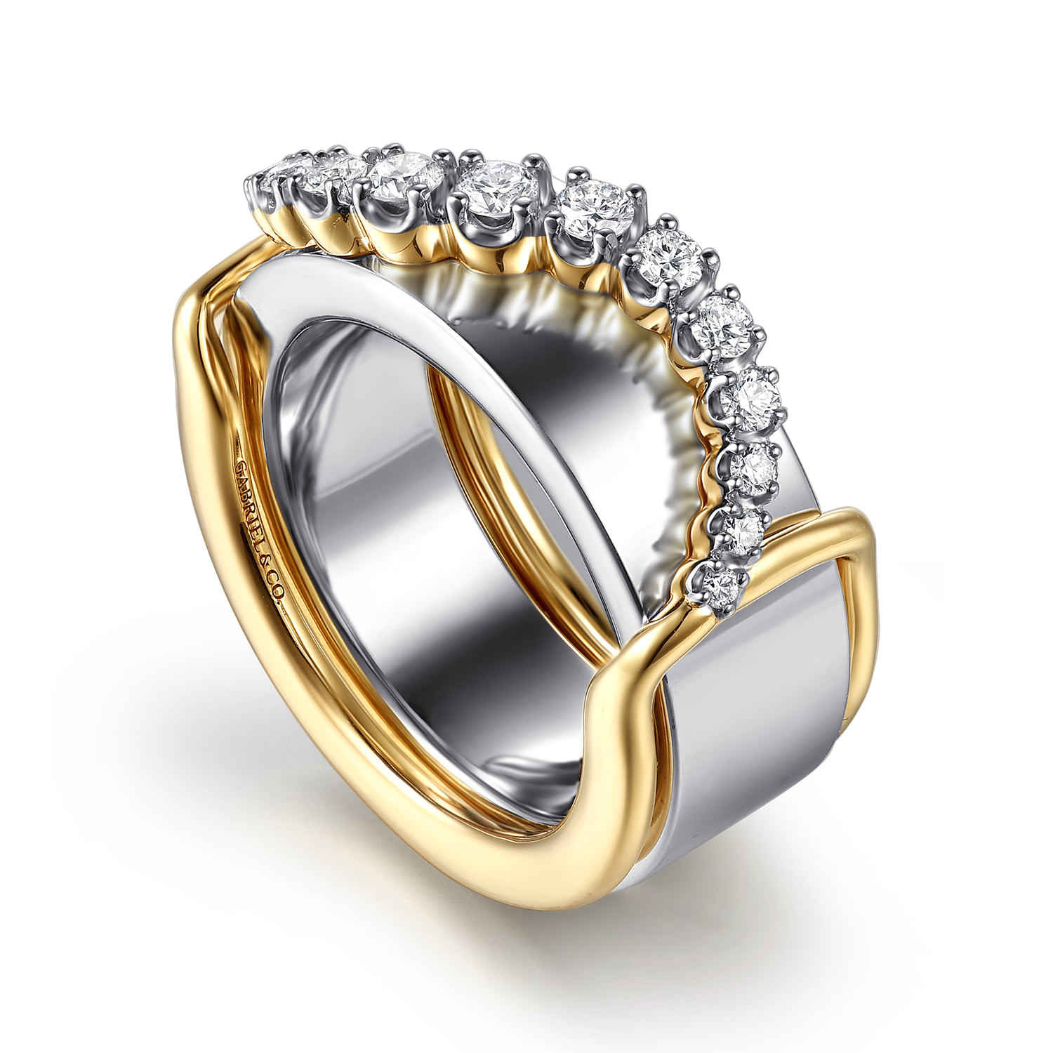 Graduating Diamond Wave Smart Ring Enhancer