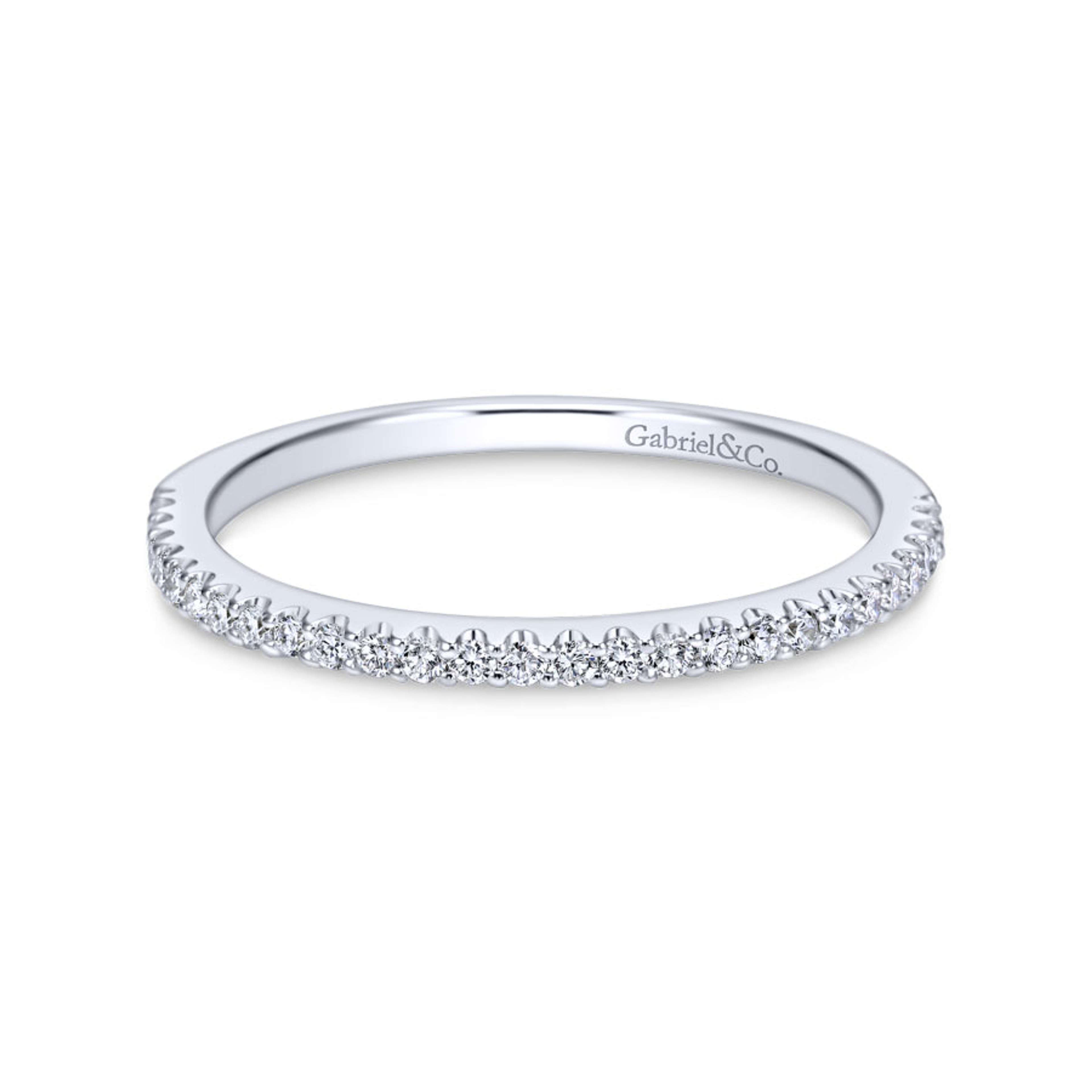 straight pave diamond wedding ring