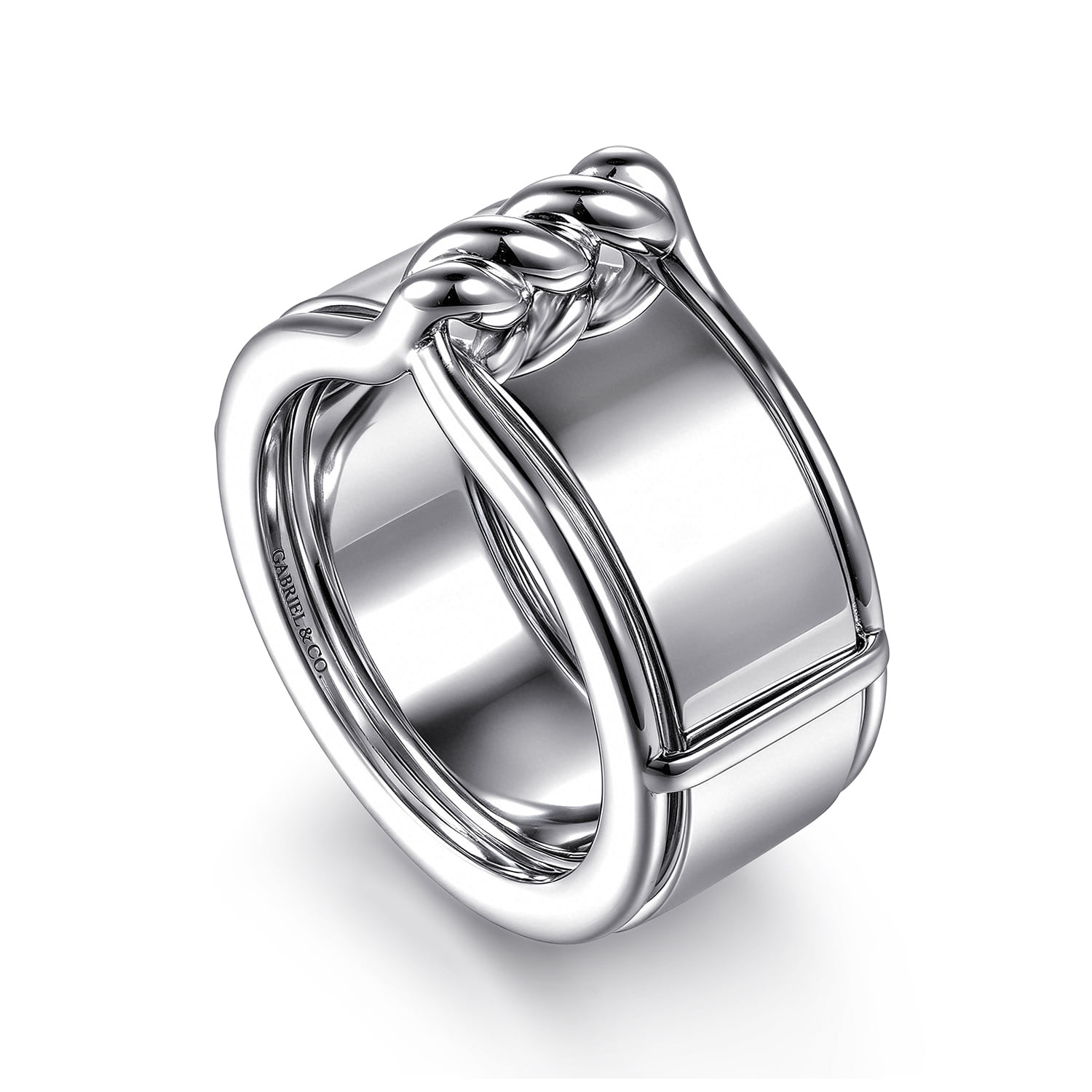 Sterling Silver Twisted Smart Ring Enhancer
