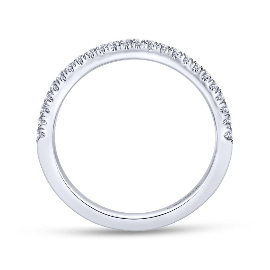 straight pave diamond wedding ring