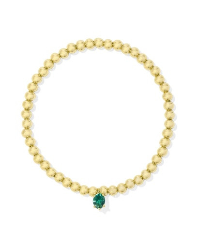 Cailin Stretch Bracelet - Gold Green Crystal
