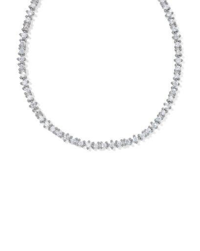 Fate Tennis Necklace - Silver White CZ