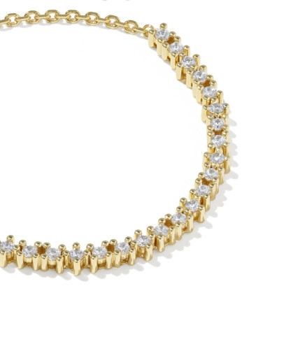 Fate Tennis Bracelet - Gold White CZ