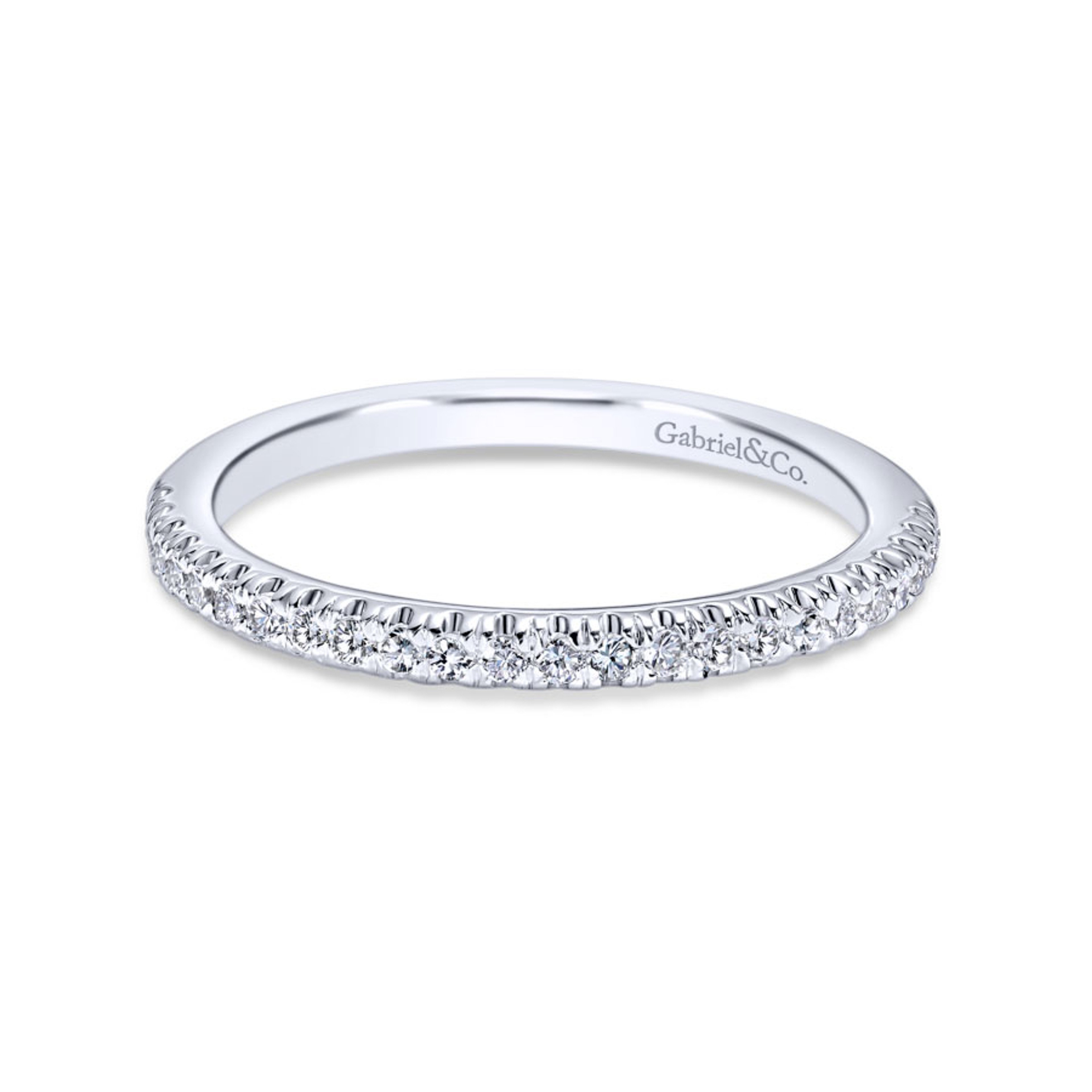 straight pave diamond wedding ring