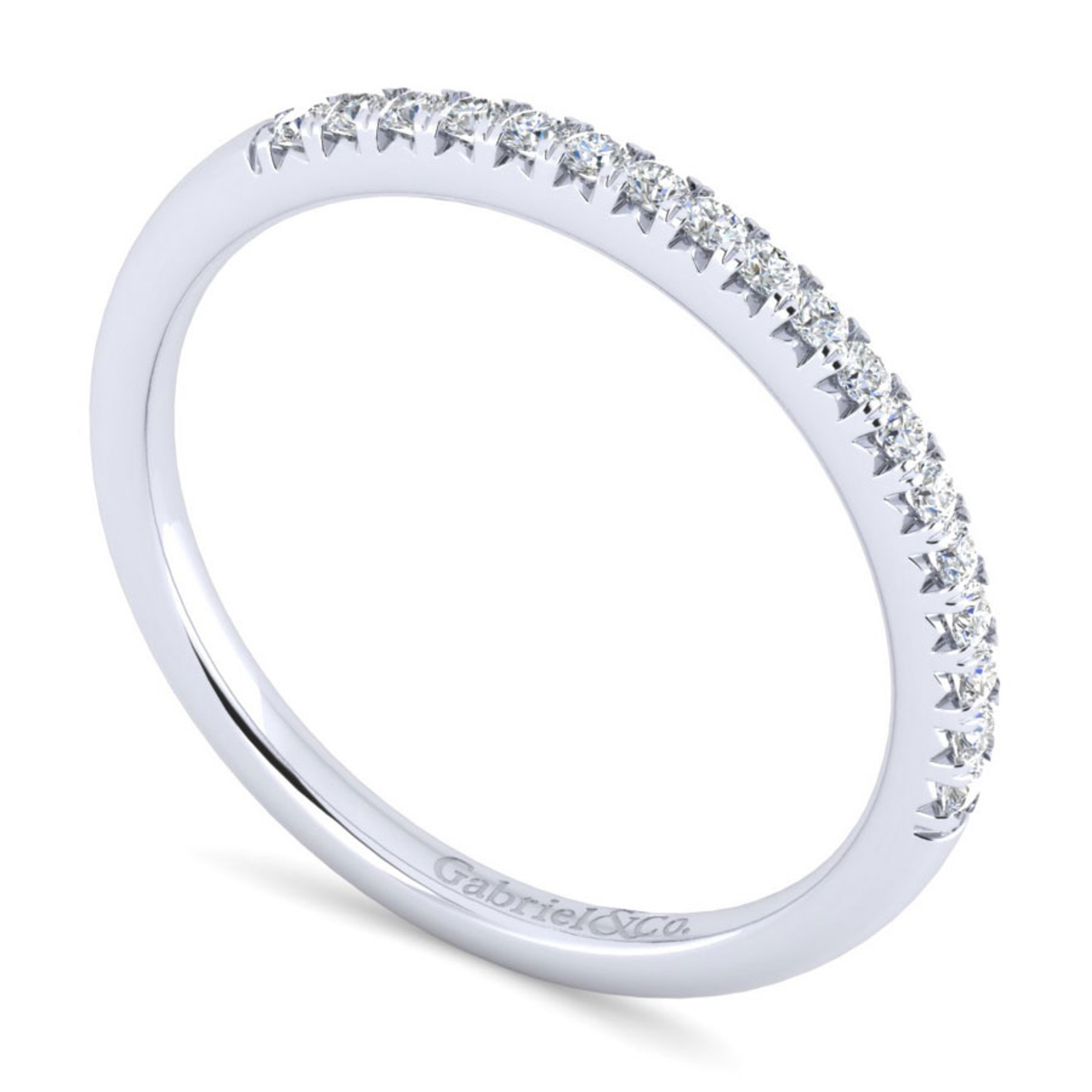 straight pave diamond wedding ring