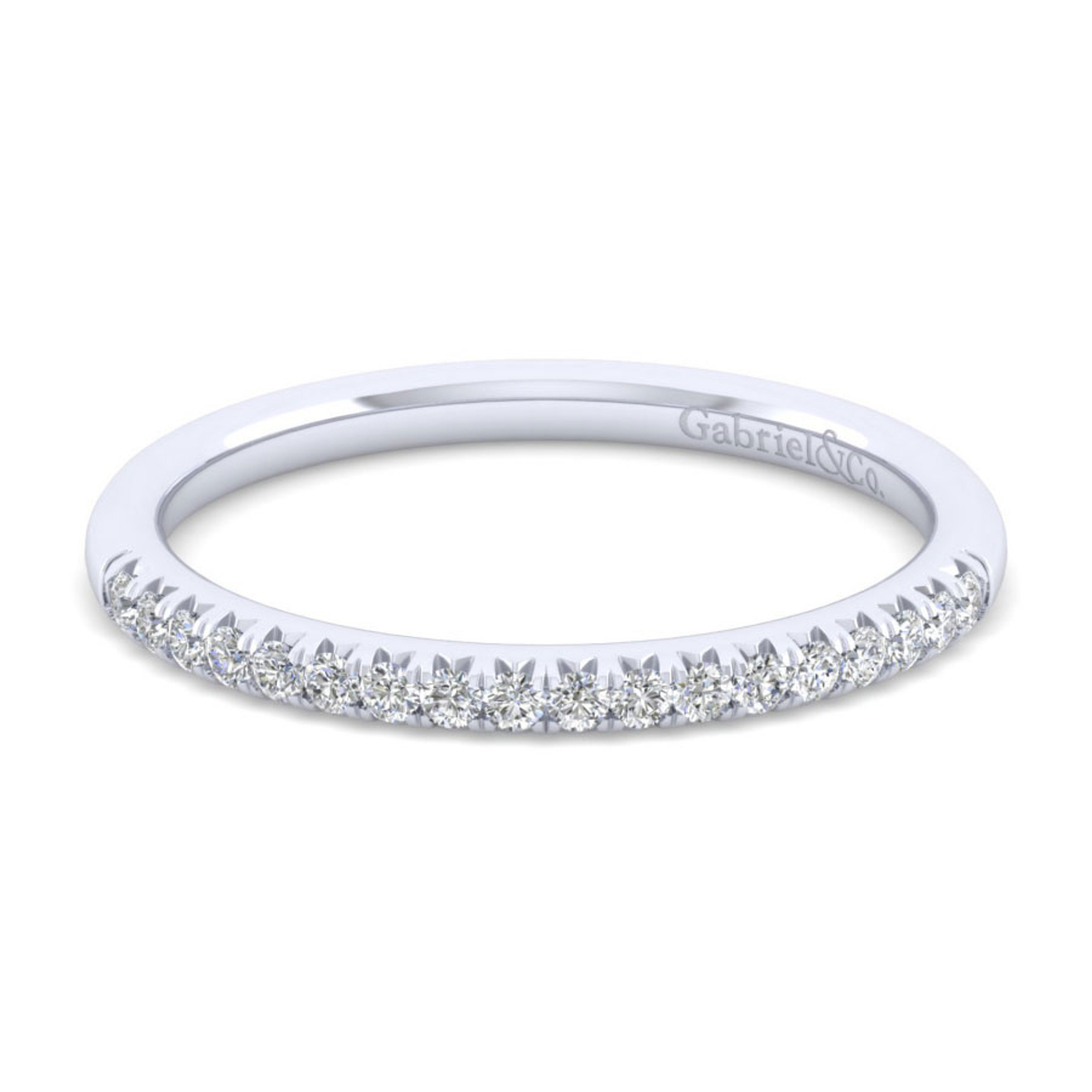 straight pave diamond wedding ring