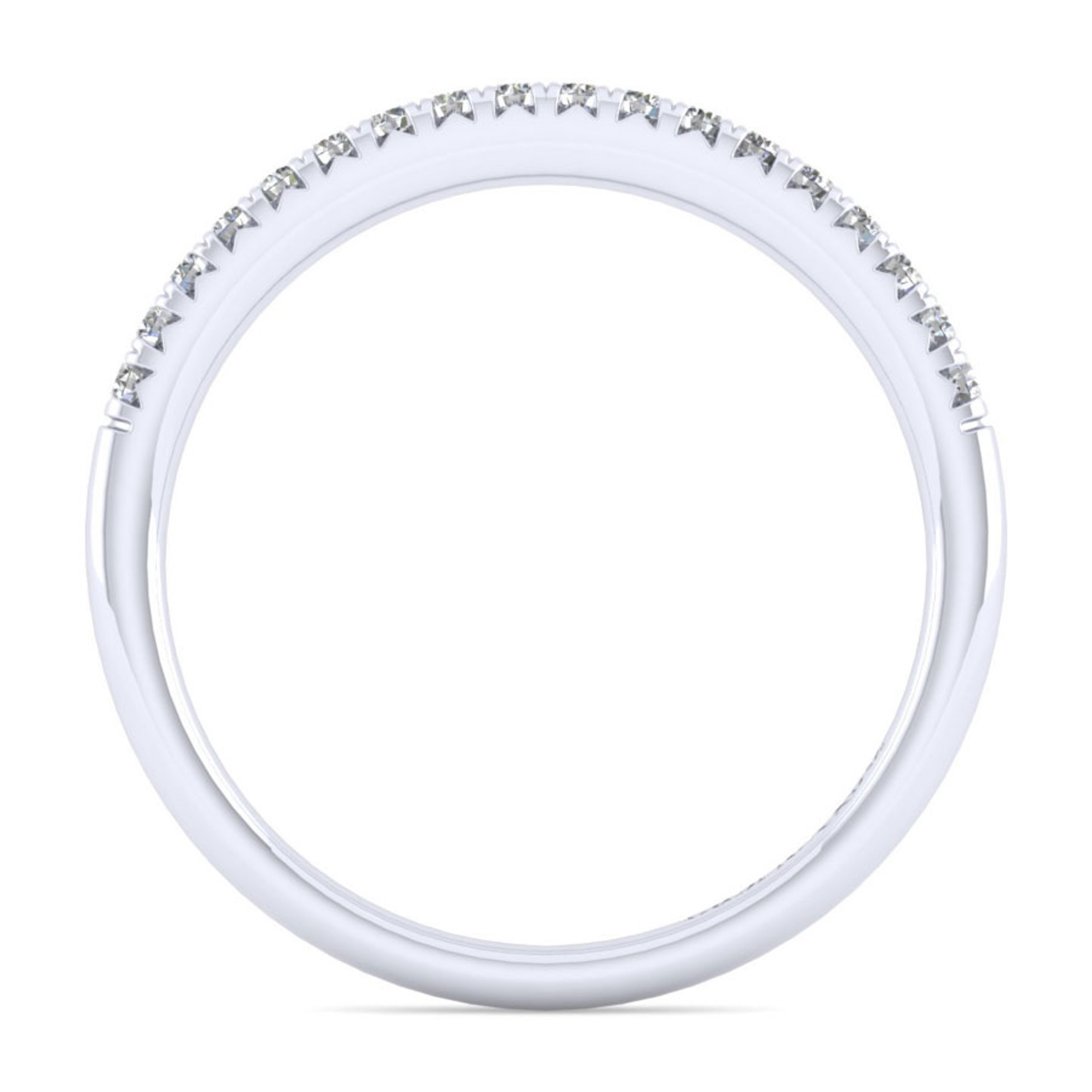 straight pave diamond wedding ring