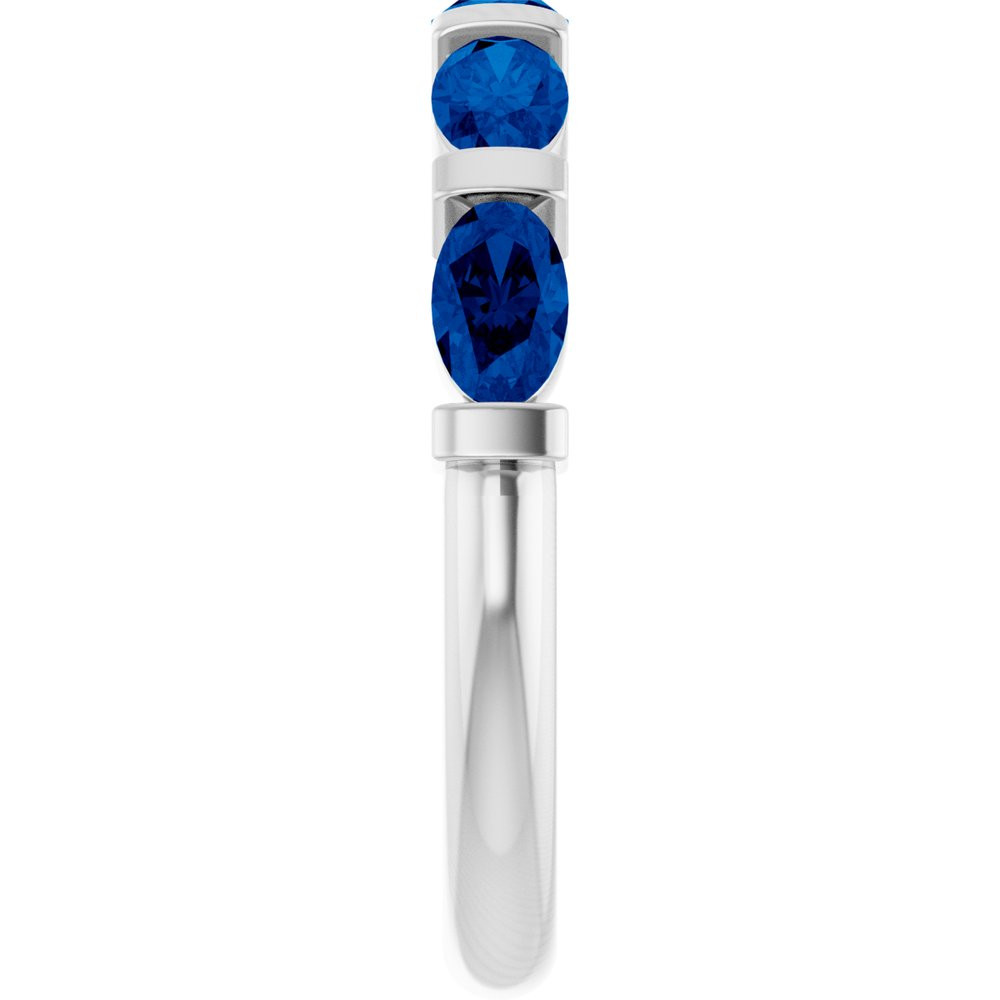 Talia Oval Channel-Set Anniversary Band