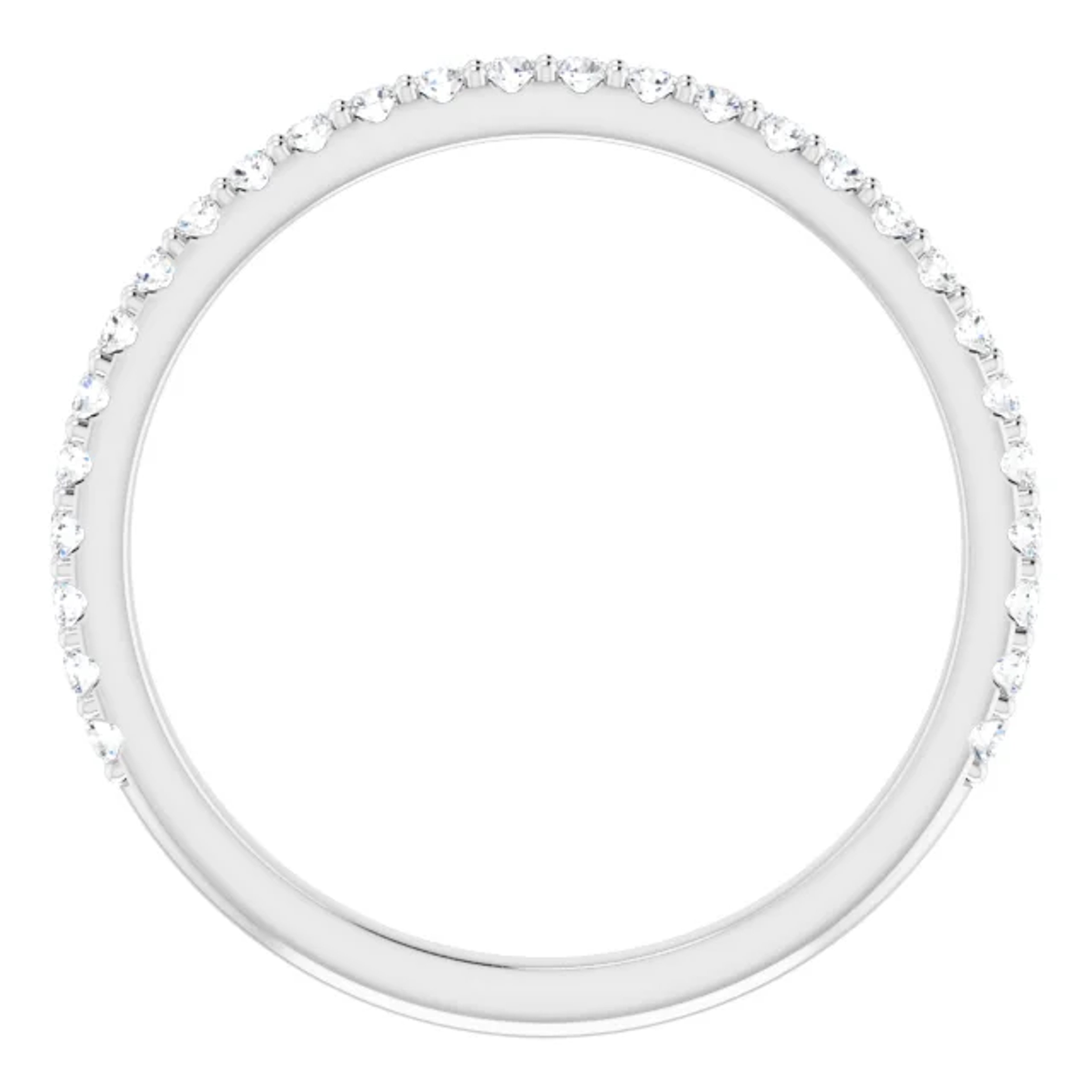 straight pave diamond wedding ring