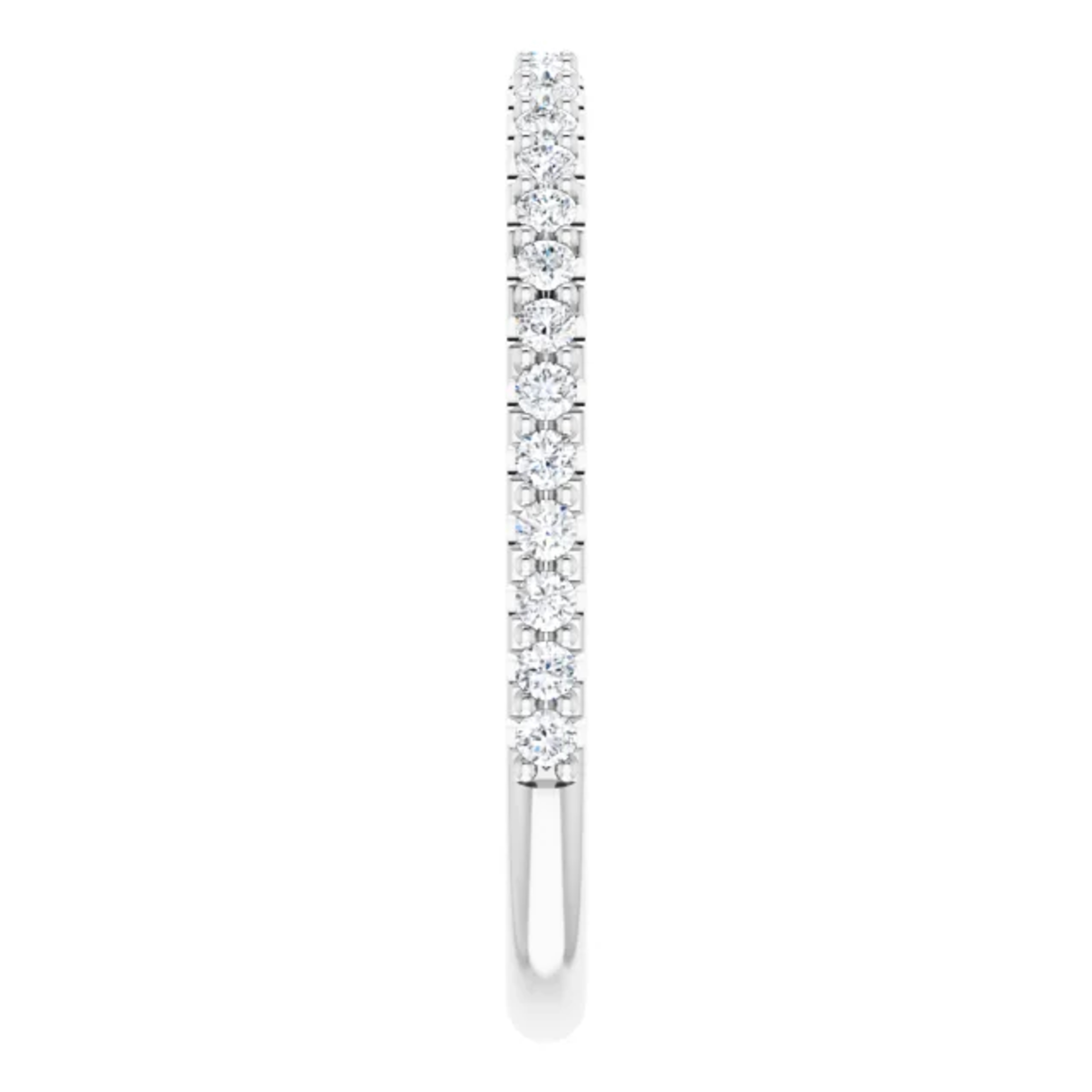straight pave diamond wedding ring