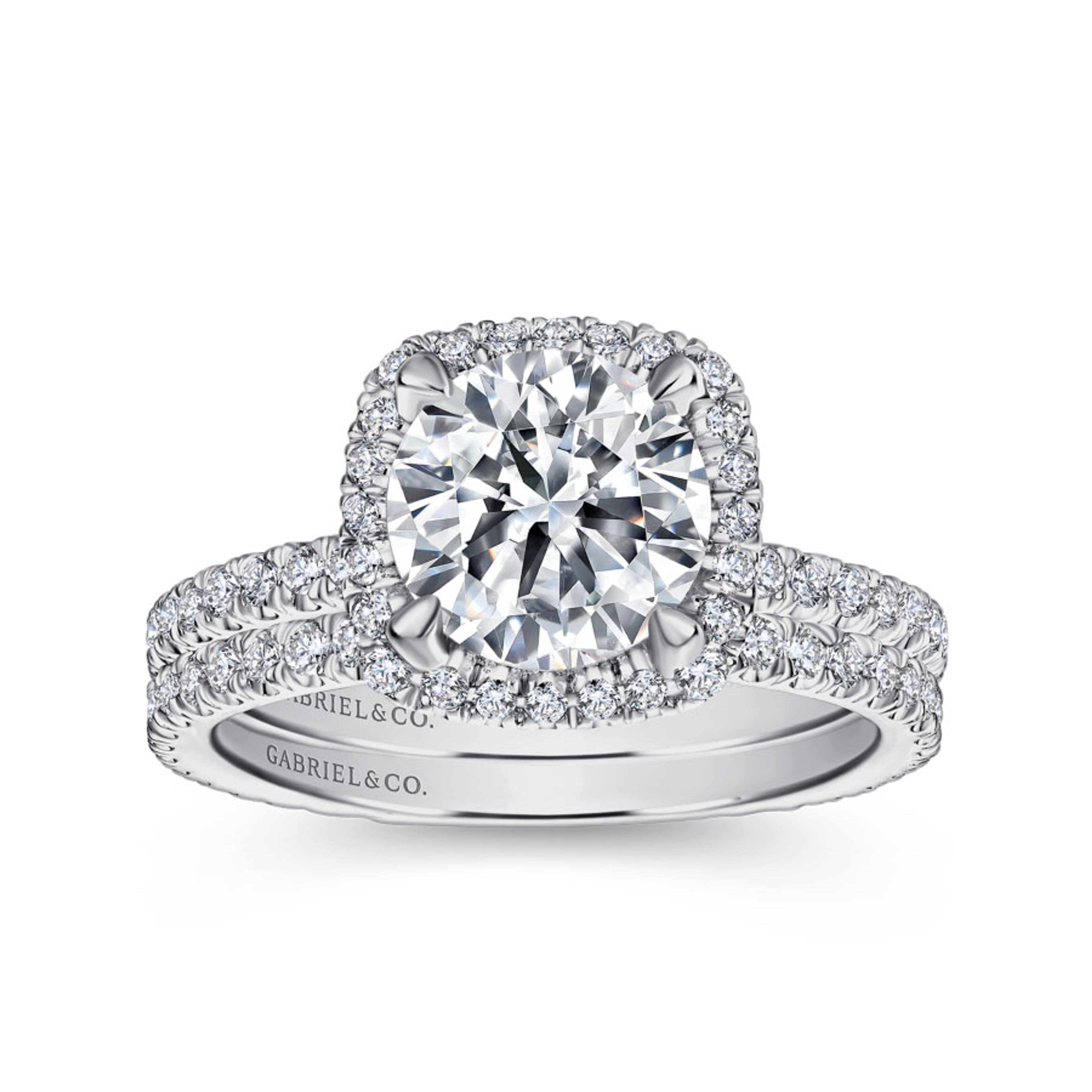 straight pave diamond wedding ring