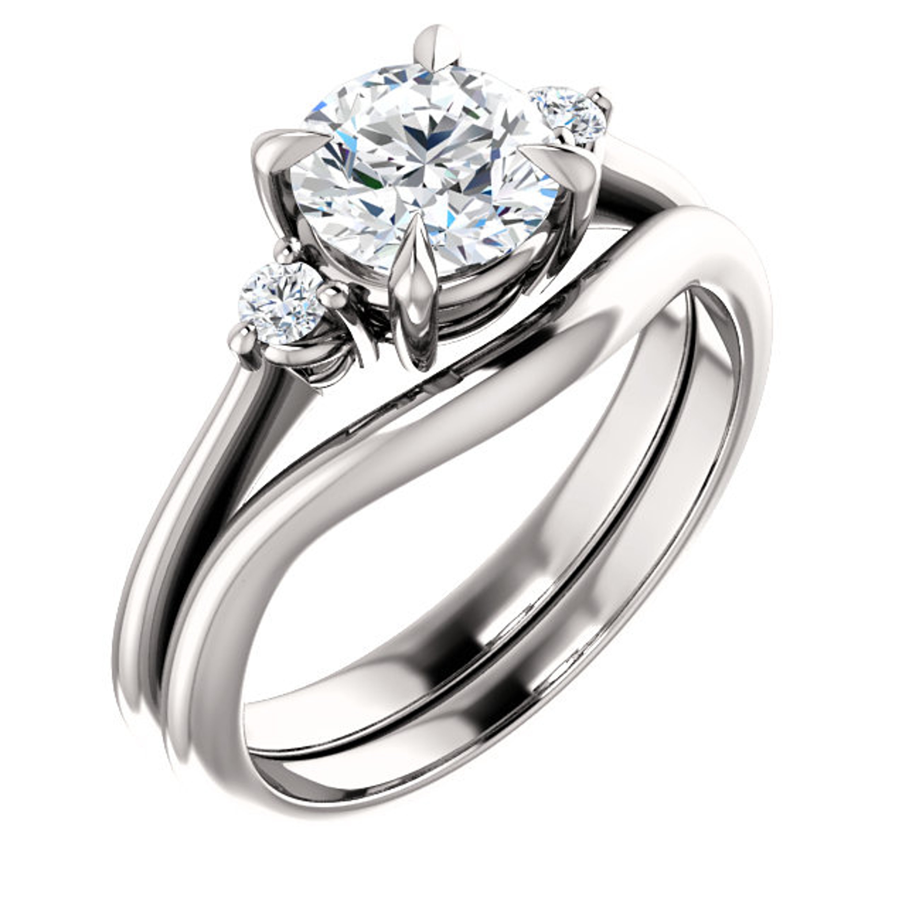 curved wedding ring