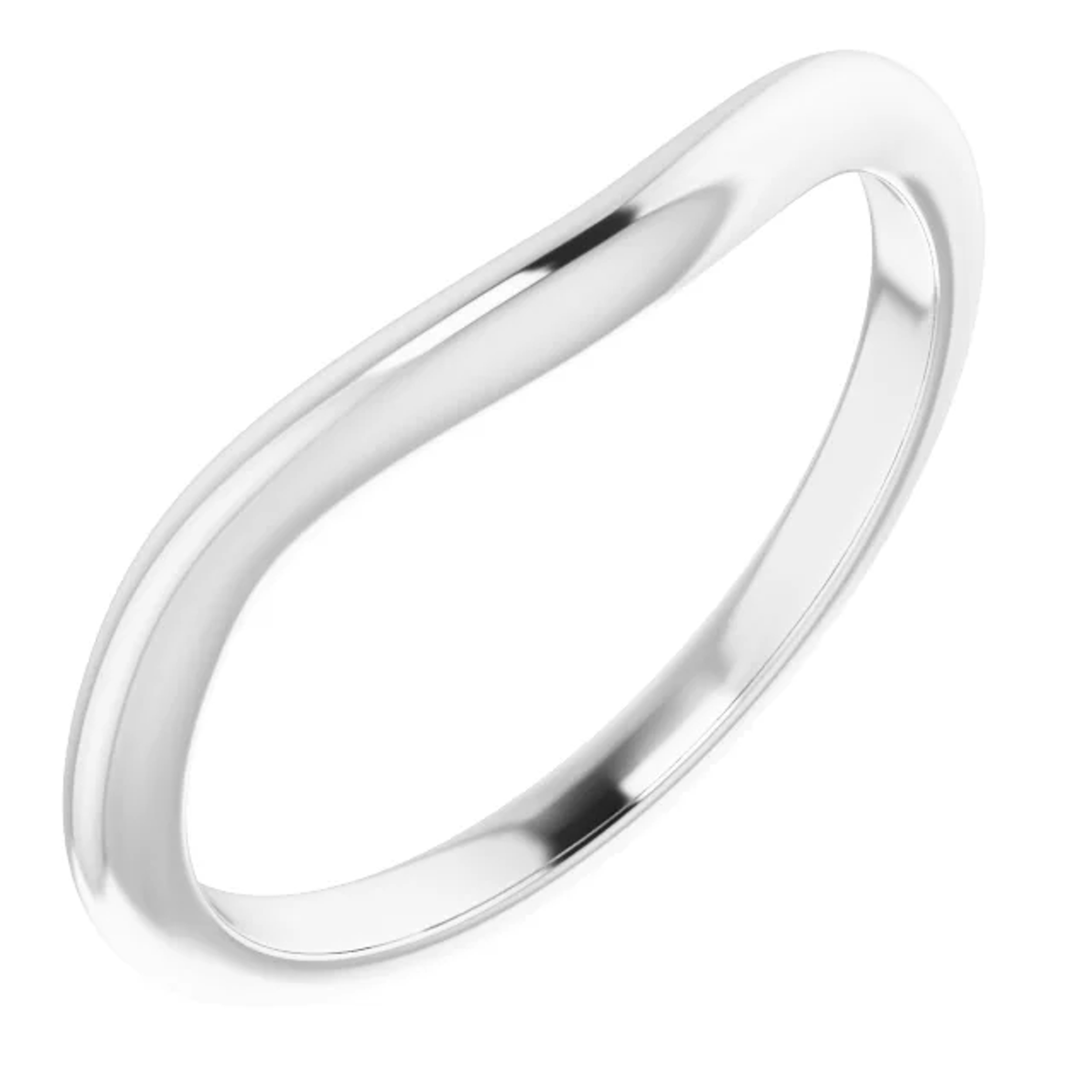 curved wedding ring