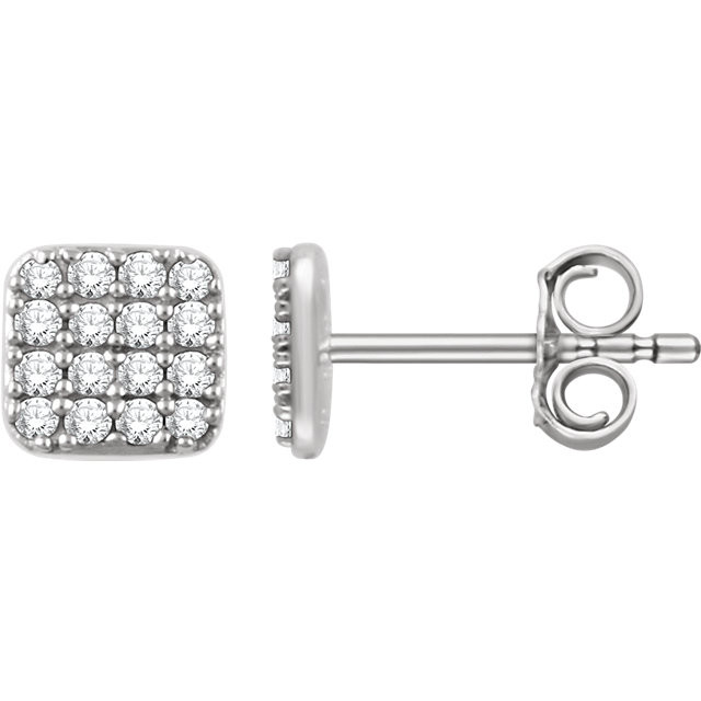 Kensington 14K Gold Diamond Cluster Earrings (1/5 TCW)