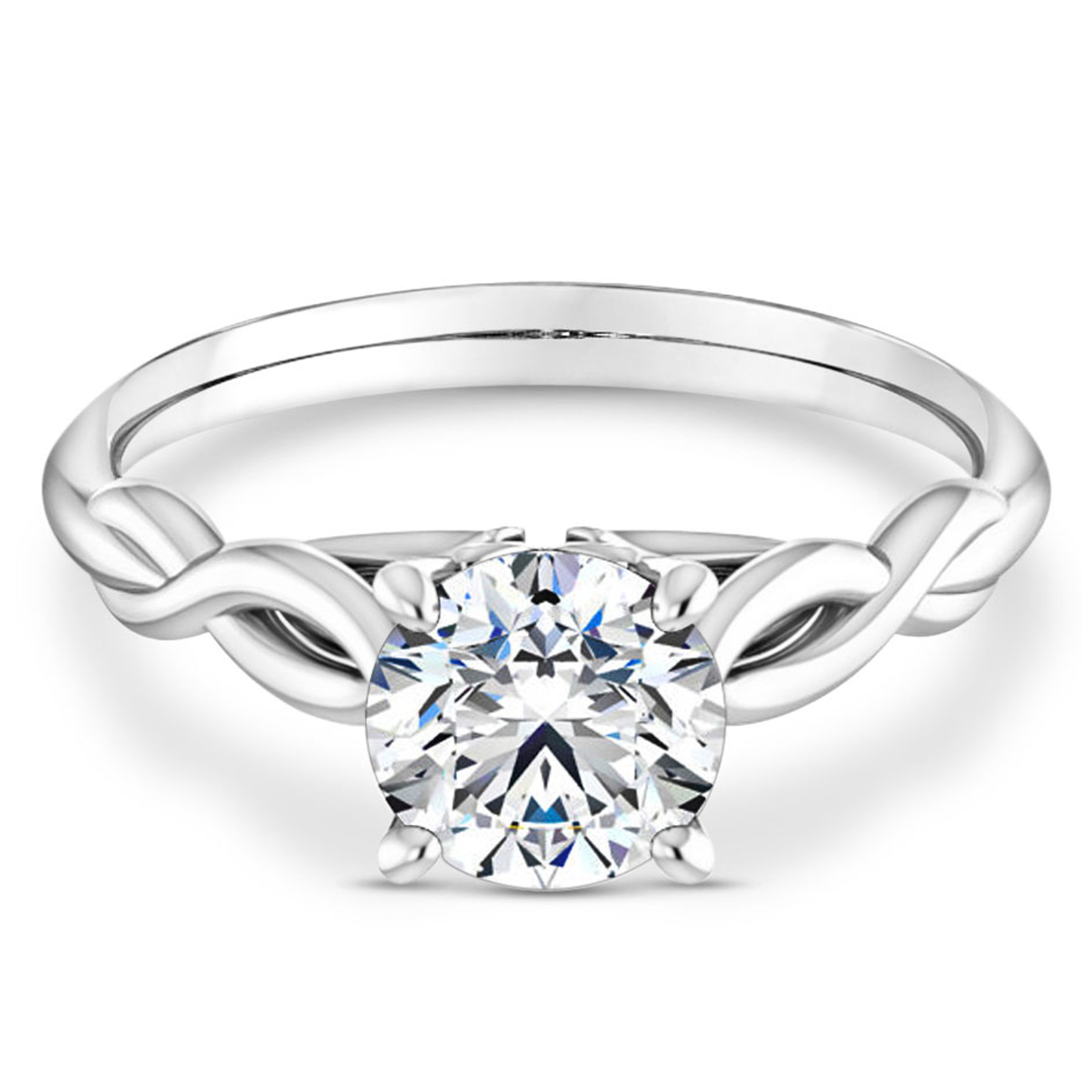 criss cross solitaire engagement ring