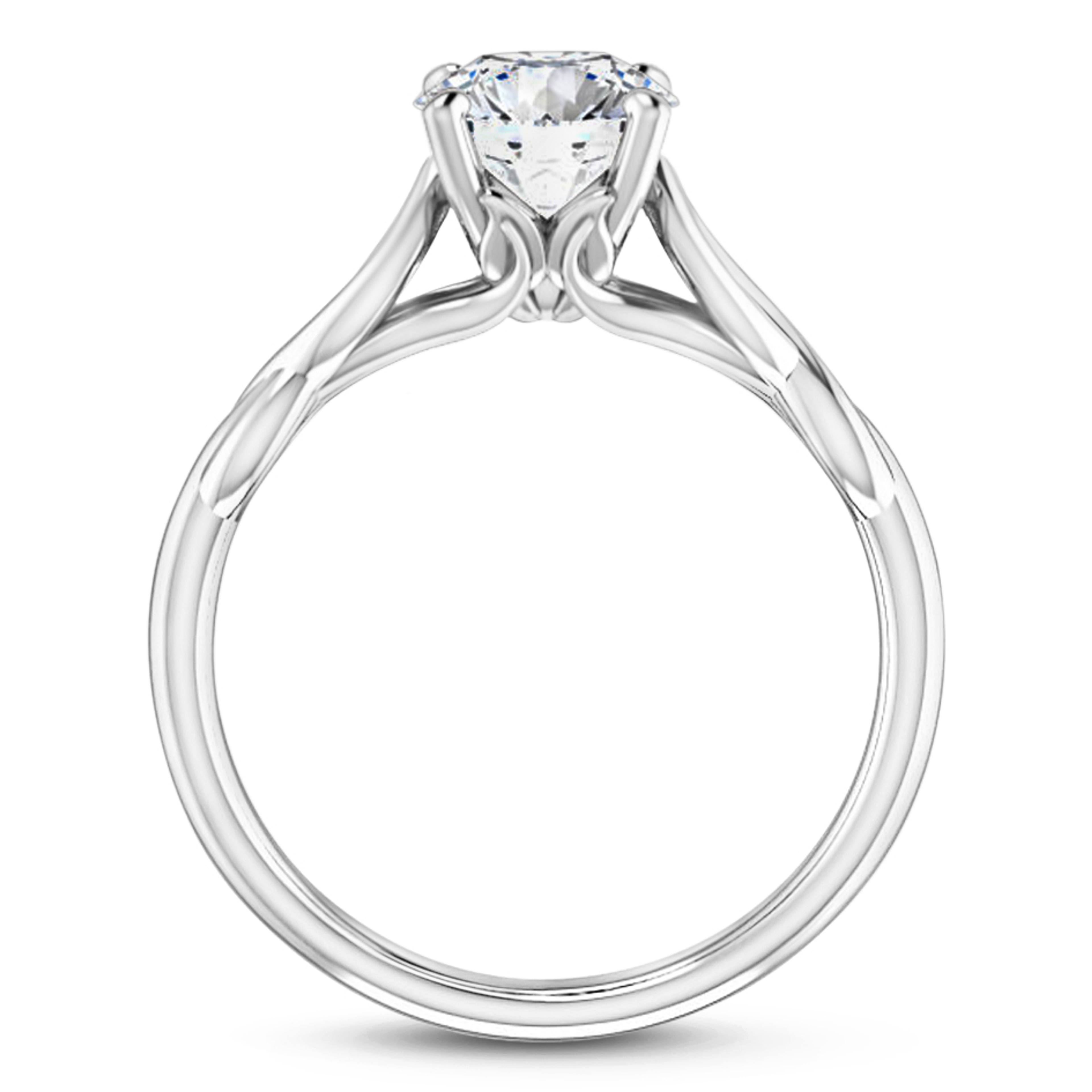 criss cross solitaire engagement ring