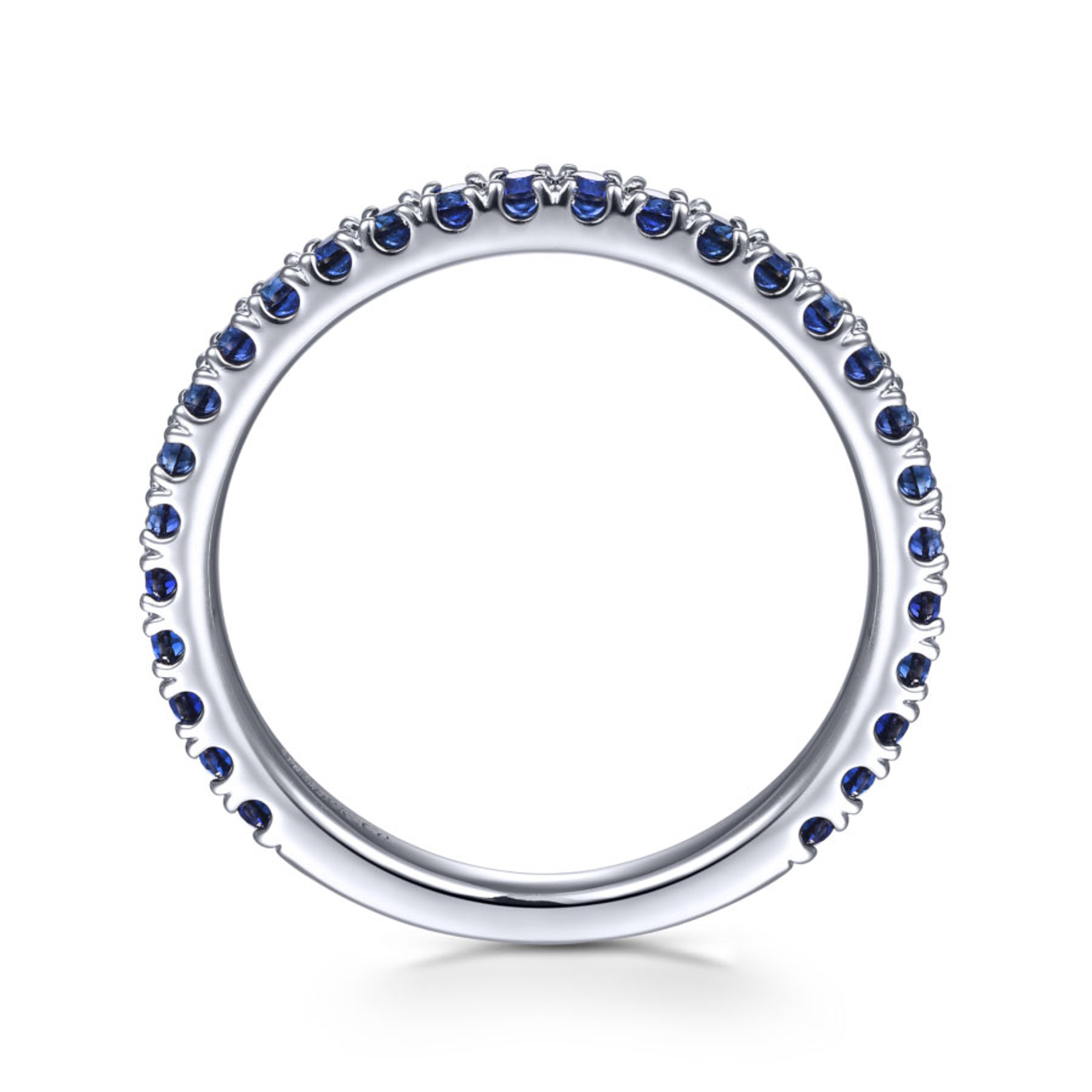 14K gold stacking ring with sapphires