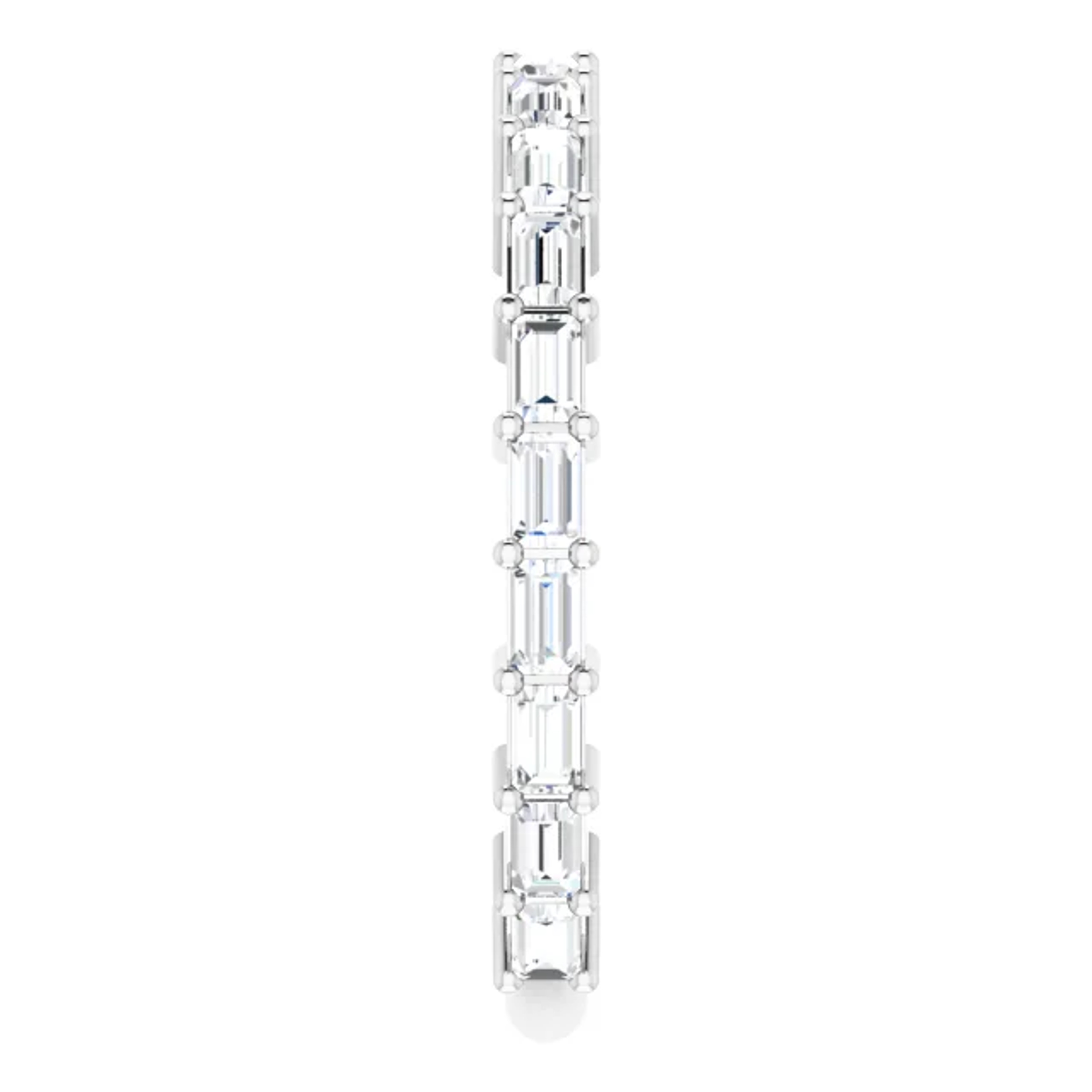 14K gold lab grown diamond baguette ring