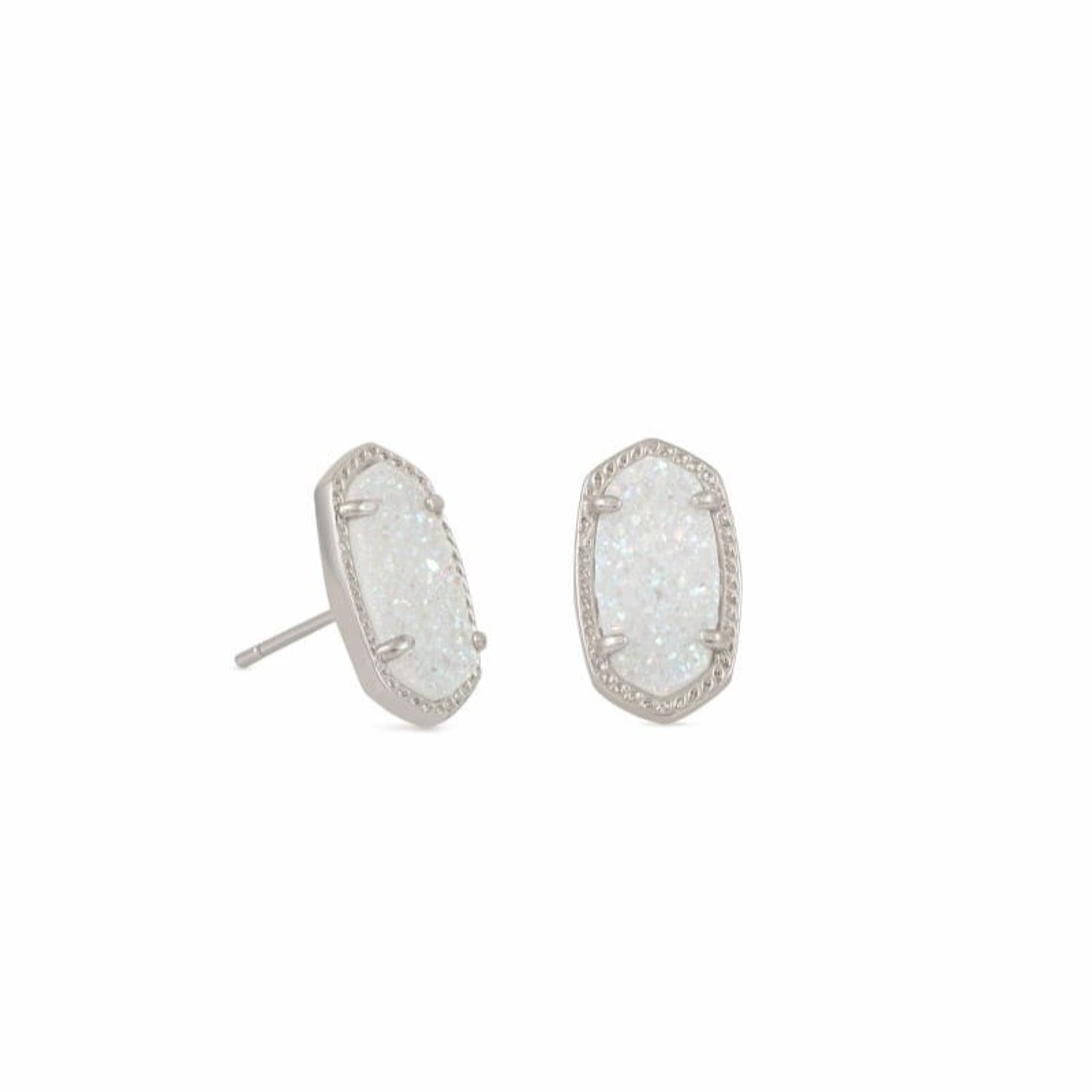 kendra scott ellie stud earrings in iridescent drusy