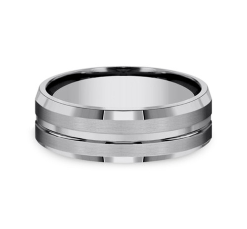 7.00 mm Tungsten Carbide Center Groove Wedding Ring