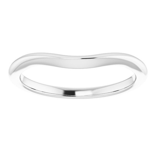 curved polished wedding ring