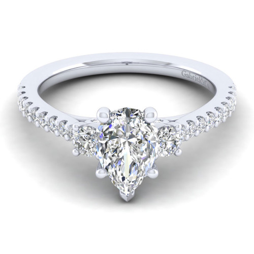 Chantal 18K White Gold Three Stone Engagement Ring