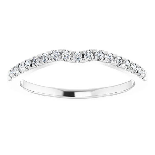 curved pave diamond wedding ring