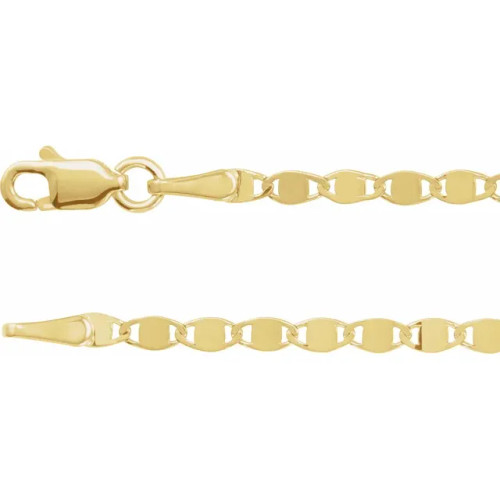 Allie 14K Yellow Gold Mirror Link Cable Chain Necklace