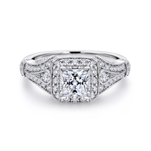 Delilah 14K White Gold Princess Moissanite Halo Engagement Ring (7/8 TCW)