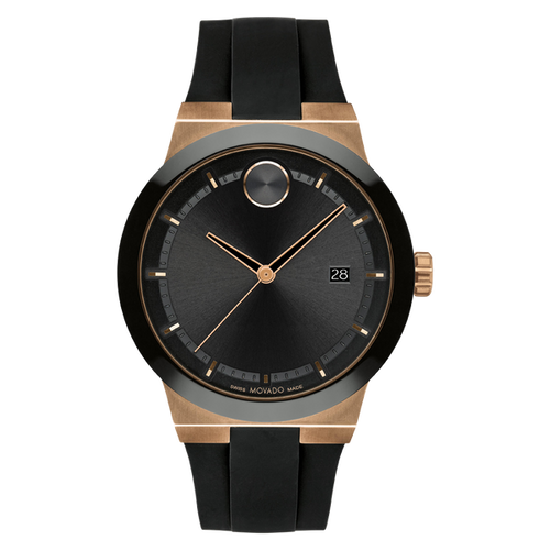 Movado 42MM BOLD Fusion Black Silicone Men's Watch