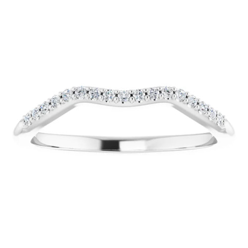 Lorelei Curved Diamond Wedding Ring (1/10 TCW)