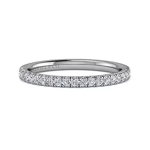 Cari Straight Pave Diamond Wedding Ring (1/4 TCW)