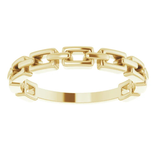 Callie 14K Yellow Gold Chain Link Ring