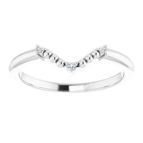 Brandy Curved Diamond Wedding Ring (1/15 TCW)