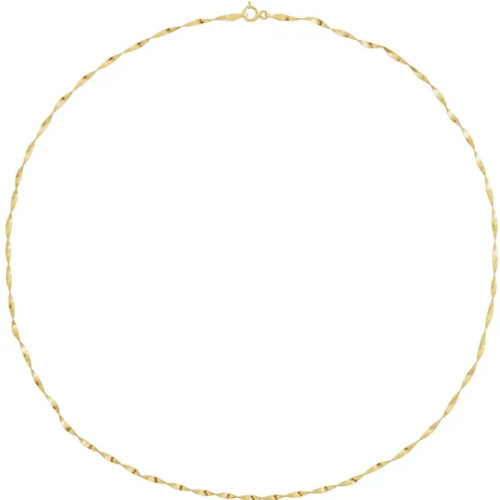 Mara 14K Yellow Gold Twisted Herringbone Necklace