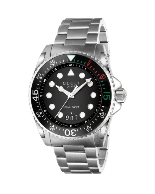 Gucci 45MM Dive Black Men's Watch