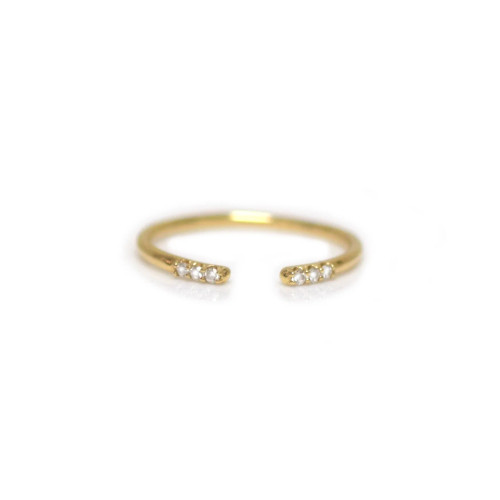 La Kaiser Talon 10K Yellow Gold Open Diamond Ring