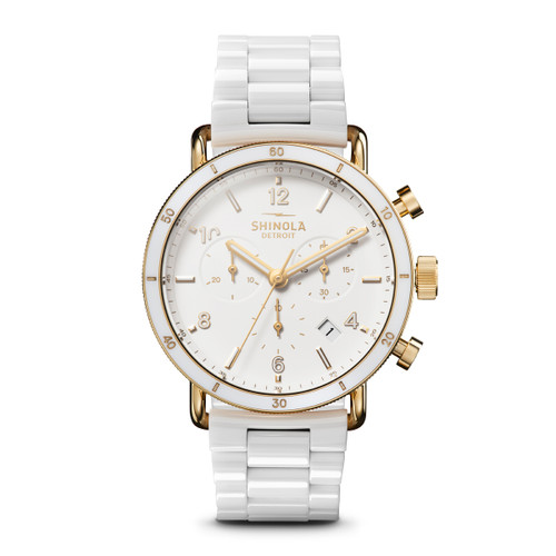 Shinola 40MM Canfield Sport White Women's Watch